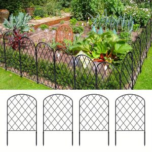 30 Pack Animal Barrier Fence Decorative Garden Fence Rustproof Metal Fencing for Yard Garden Edging Border for Yard Patio Garden 22in (H) x 32.5ft (L)