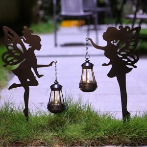 2 solar iron fairy lights, villa garden garden lawn landscape lights, atmospheric lights, decorative outdoor garden lights